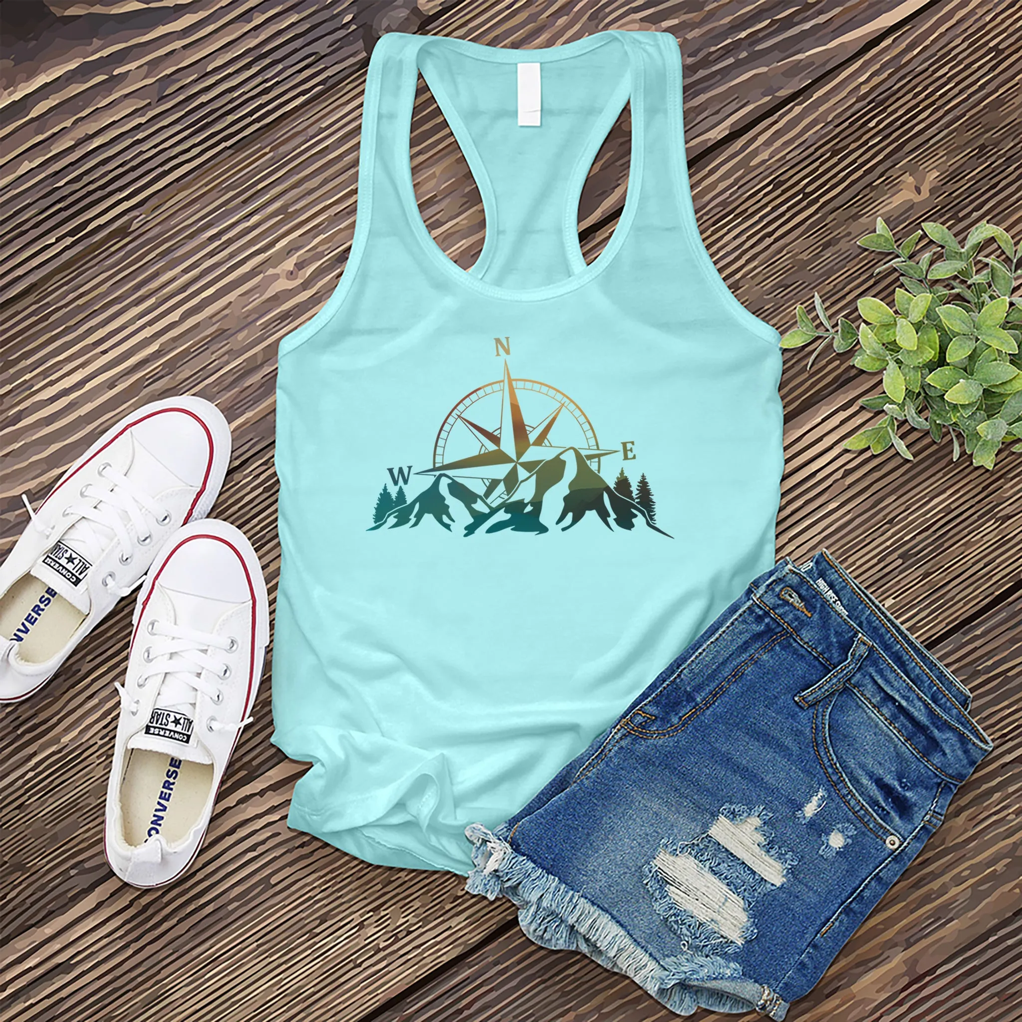 Colorful Mountain Compass Women's Tank Top