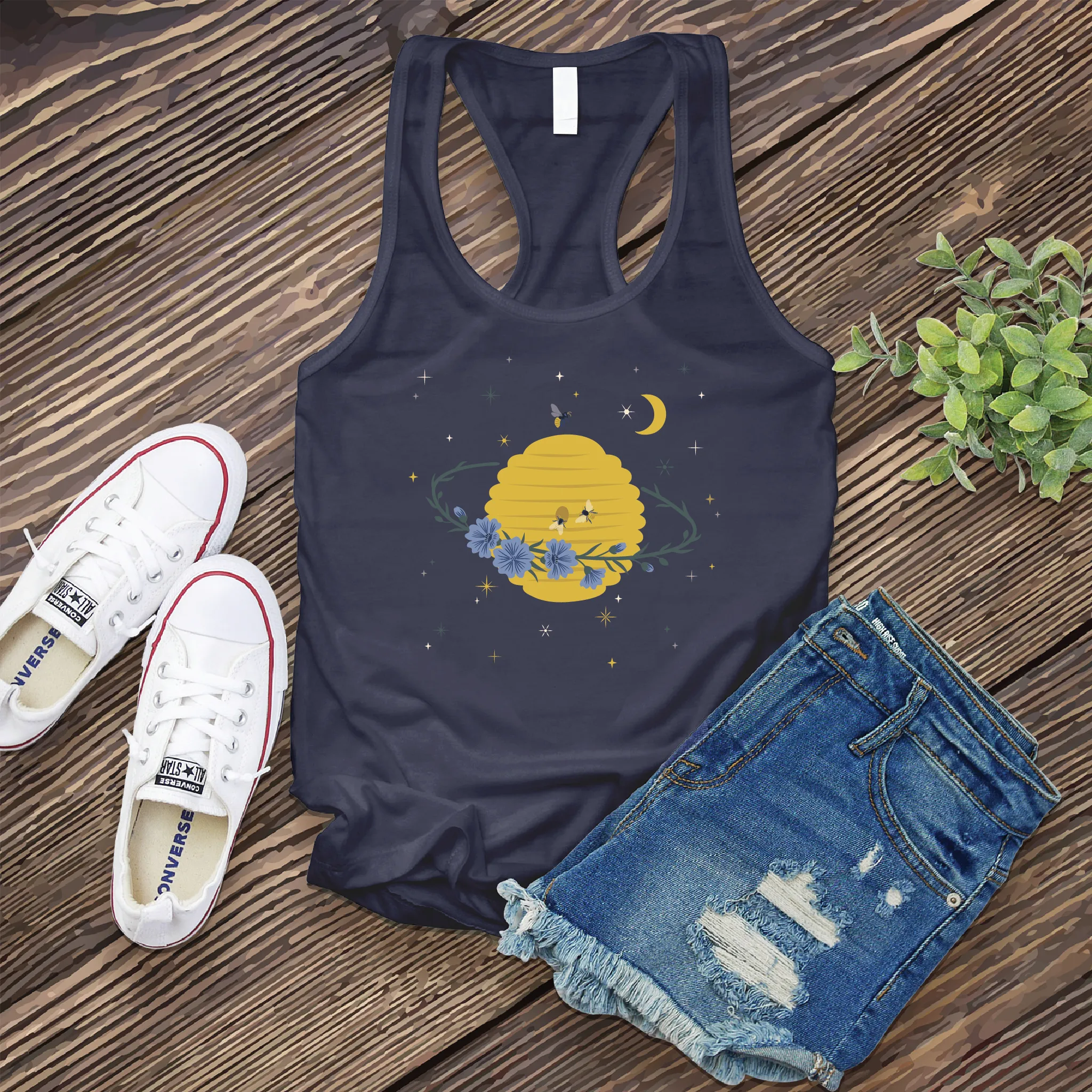 Cosmic Beehive Planet Women's Tank Top