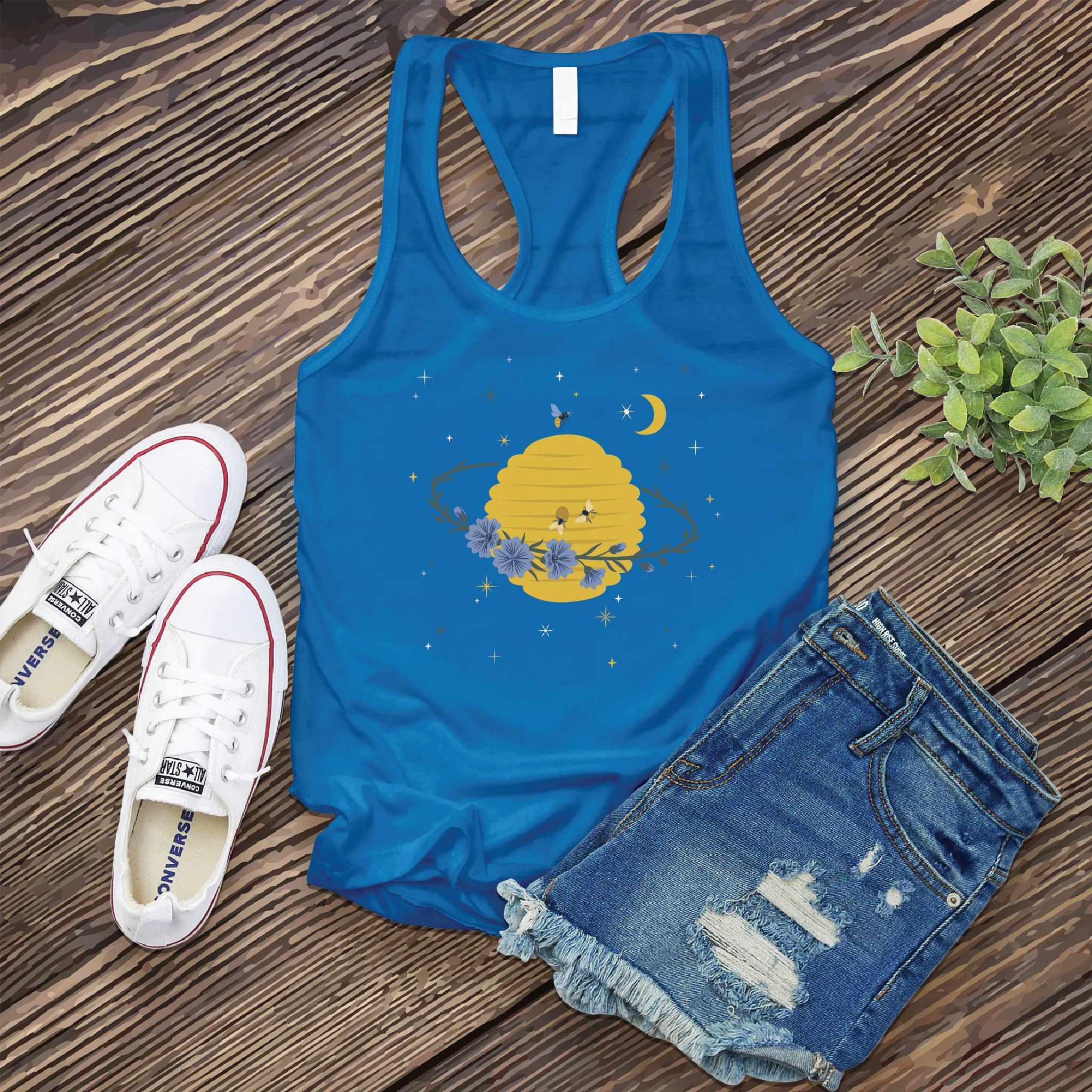 Cosmic Beehive Planet Women's Tank Top