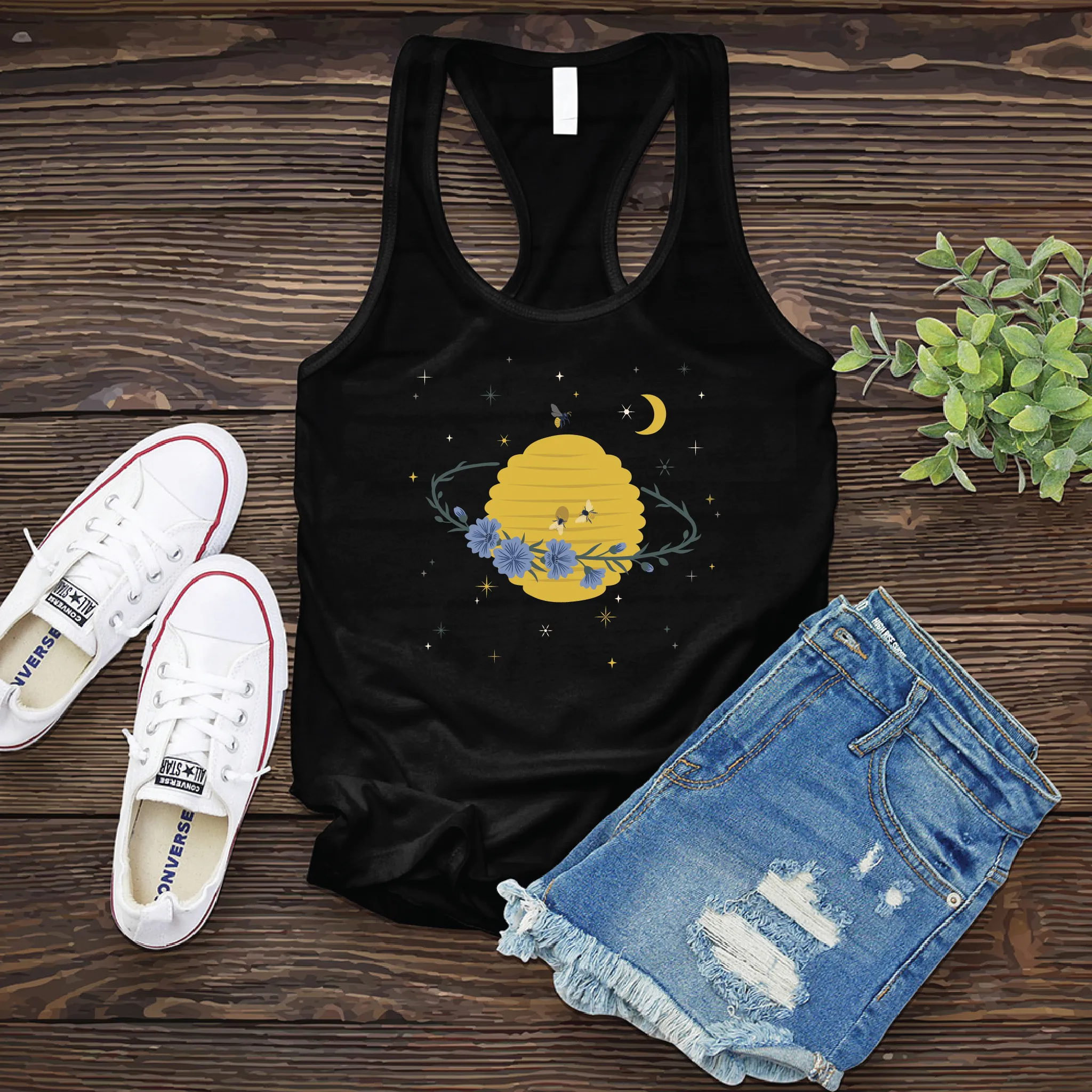 Cosmic Beehive Planet Women's Tank Top