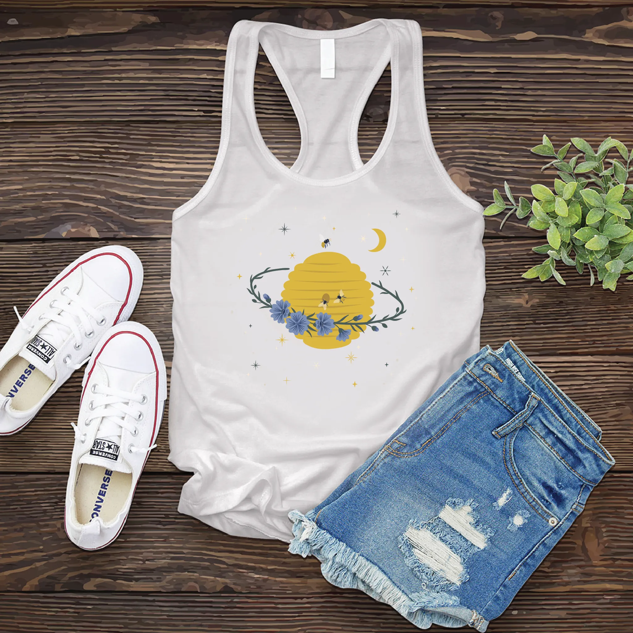 Cosmic Beehive Planet Women's Tank Top