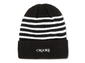 CROOKS AND CASTLES SERIF STRIP BEANIE