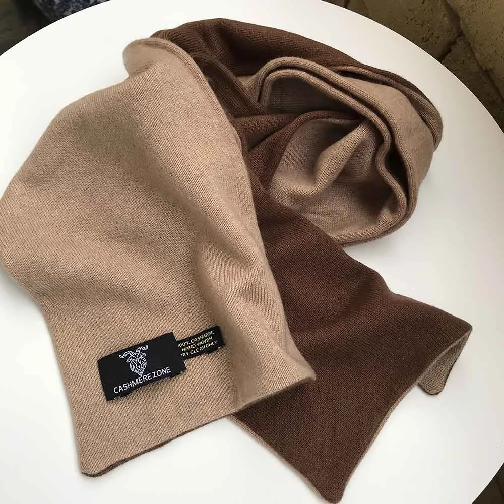 Dark Chocolate Brown Pure Cashmere Scarf