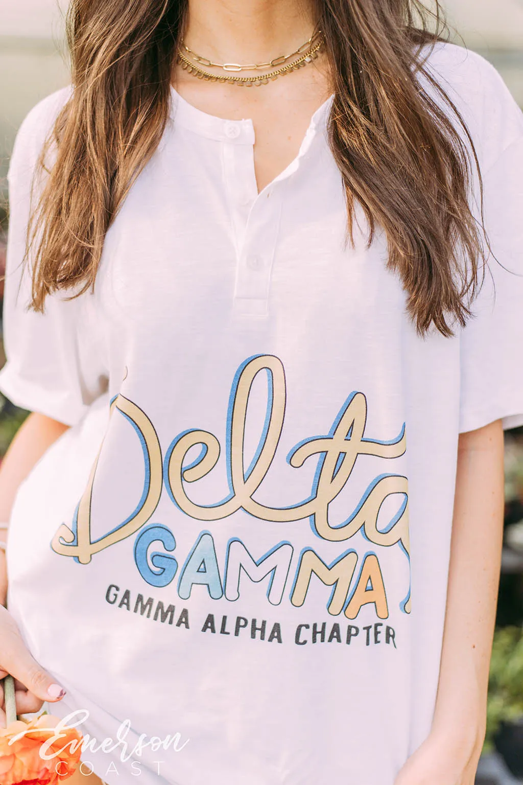 Delta Gamma Colorful Recruitment Henley