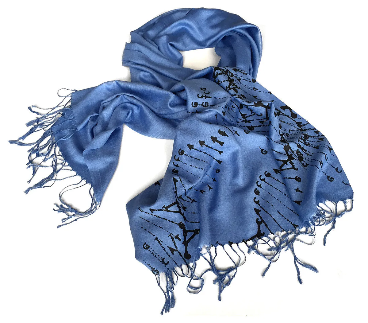 DNA Double Helix Scarf, Linen Weave Pashmina