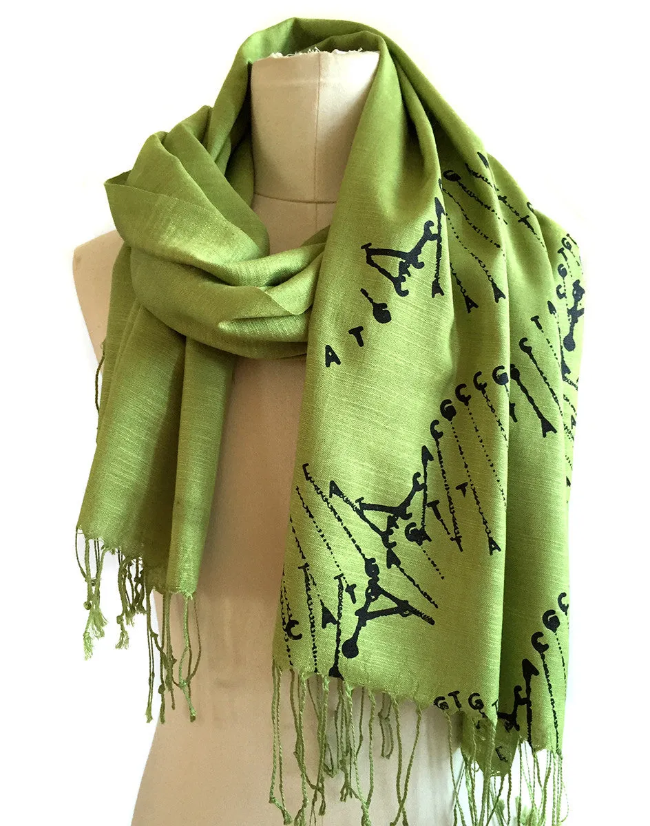 DNA Double Helix Scarf, Linen Weave Pashmina