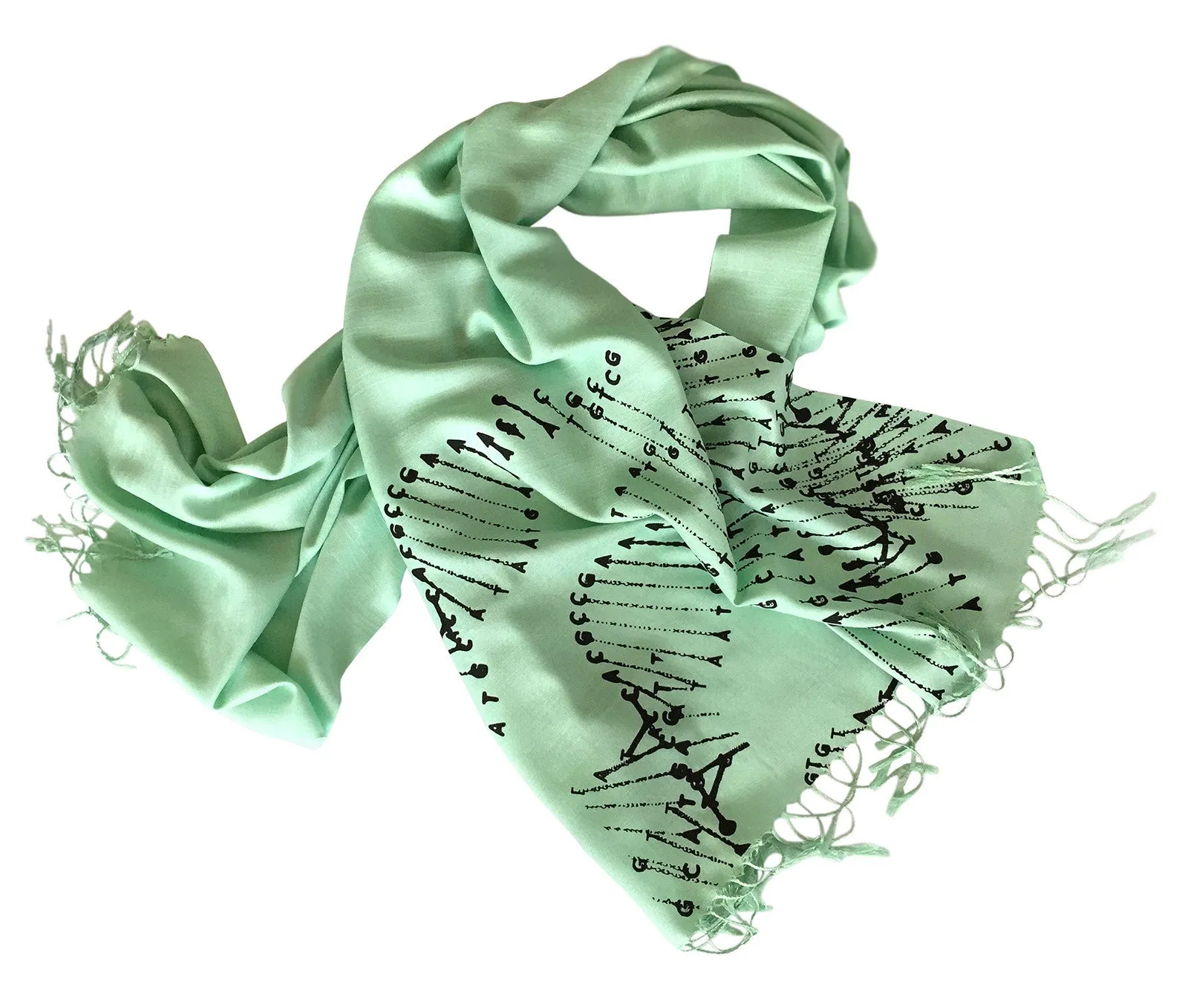 DNA Double Helix Scarf, Linen Weave Pashmina