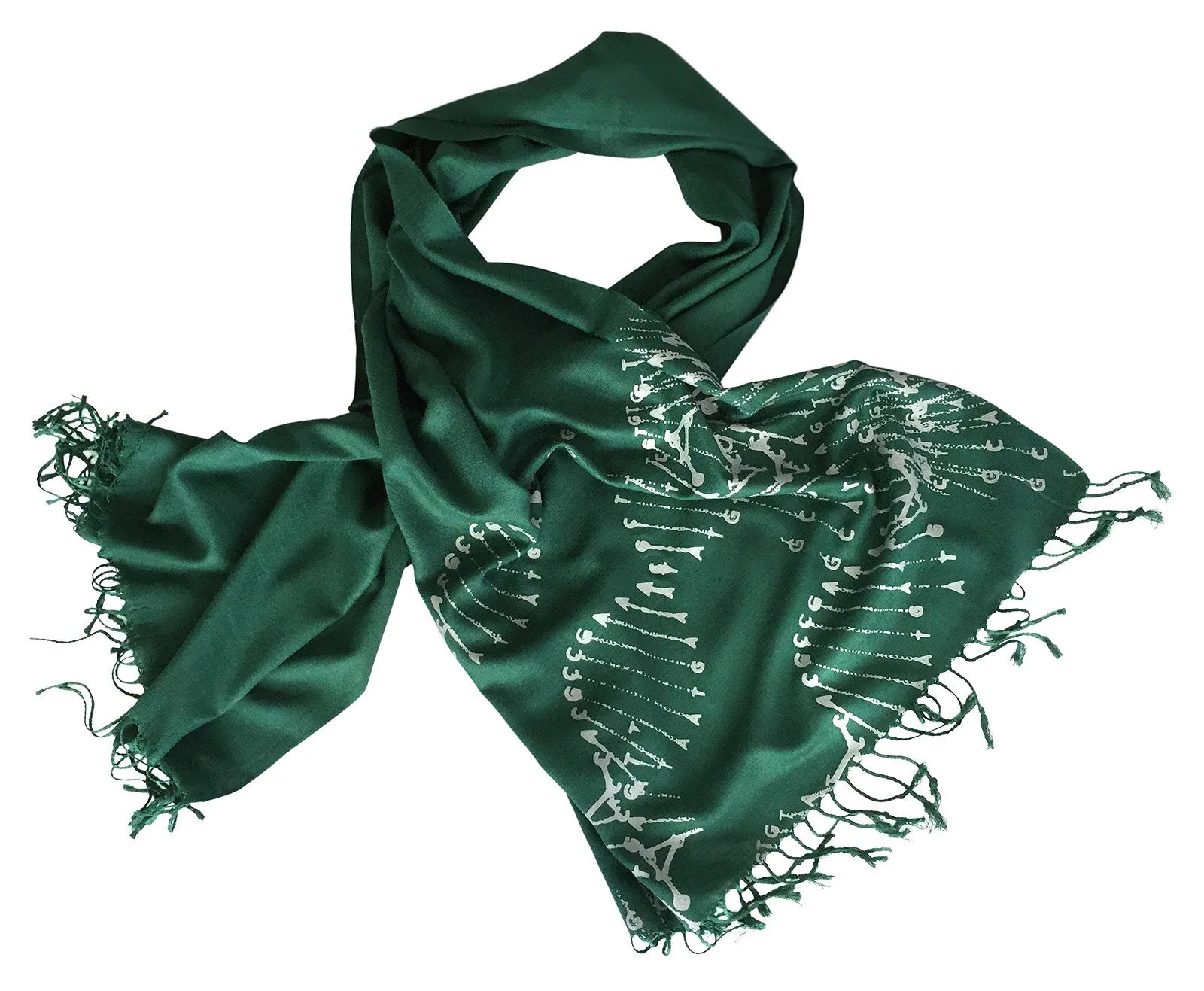 DNA Double Helix Scarf, Linen Weave Pashmina