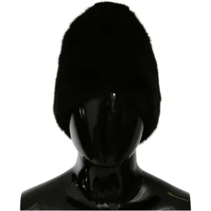 Dolce & Gabbana Elegant Black Silk Beanie - Chic Autumn/Winter Accessory