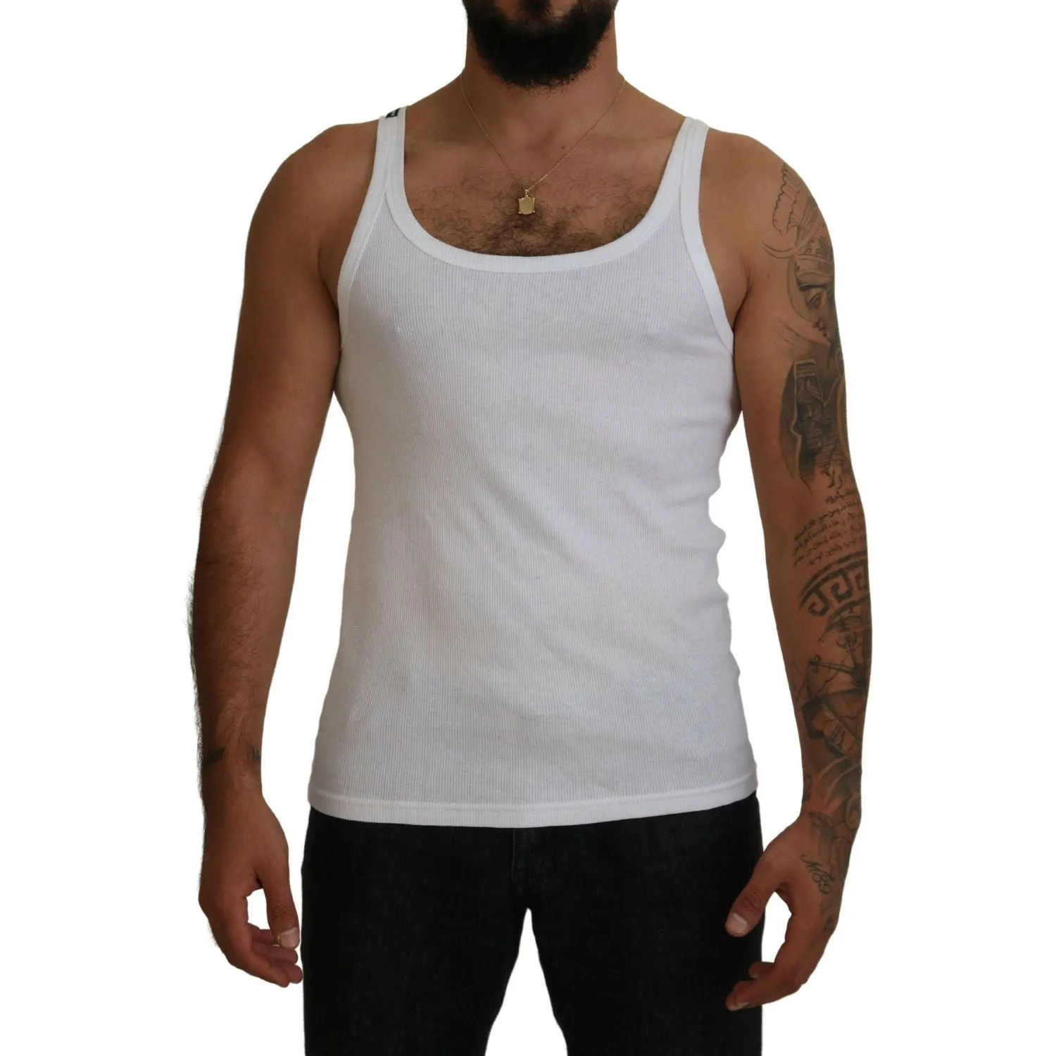 Dolce & Gabbana Elegant White Sleeveless Tank T-Shirt