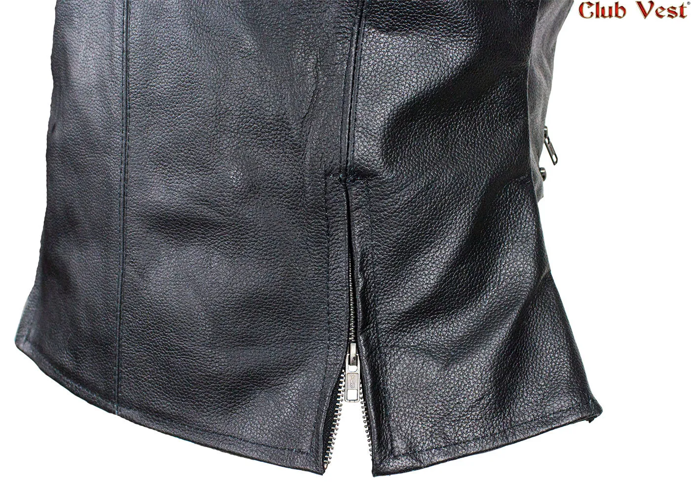 Dream Apparel  Women's Leather Concealed Carry Pocket Club Vest