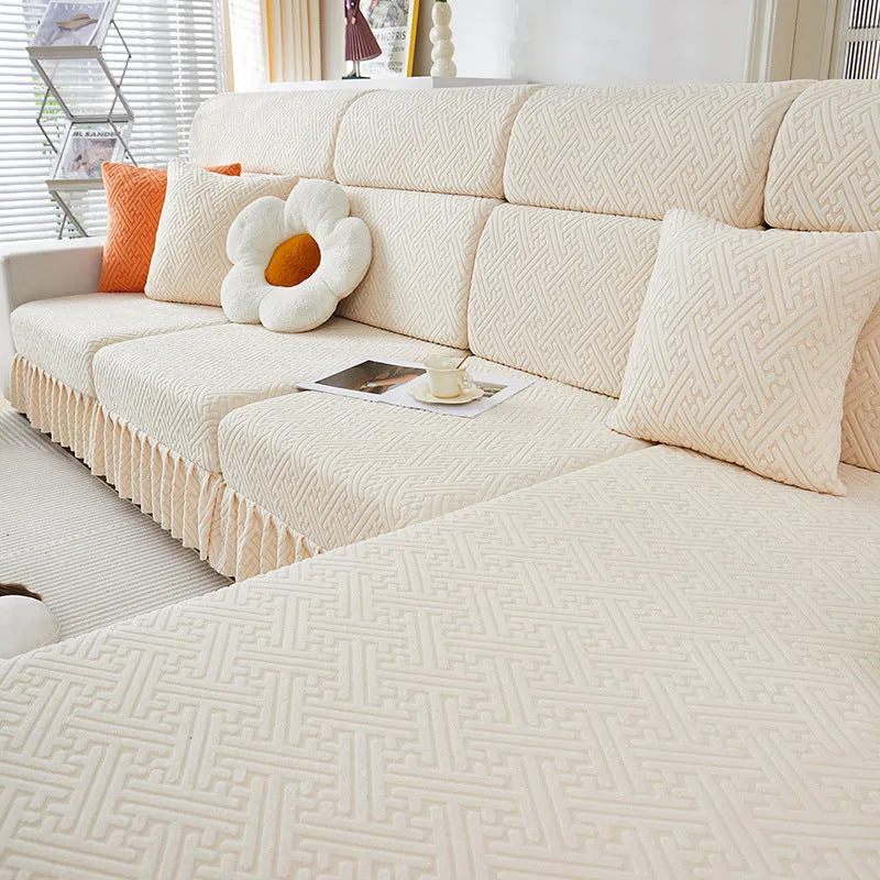 Elegant Solid Colors Sofa Cushion Covers for Sectional Sofas