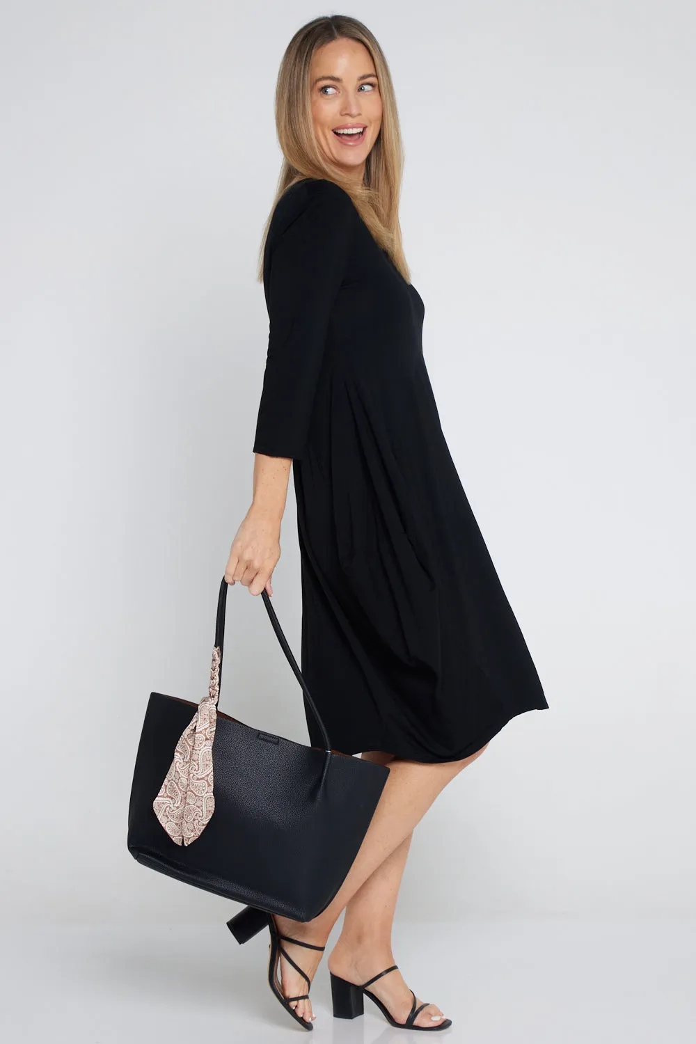 Faith Tote Bag & Clutch - Black