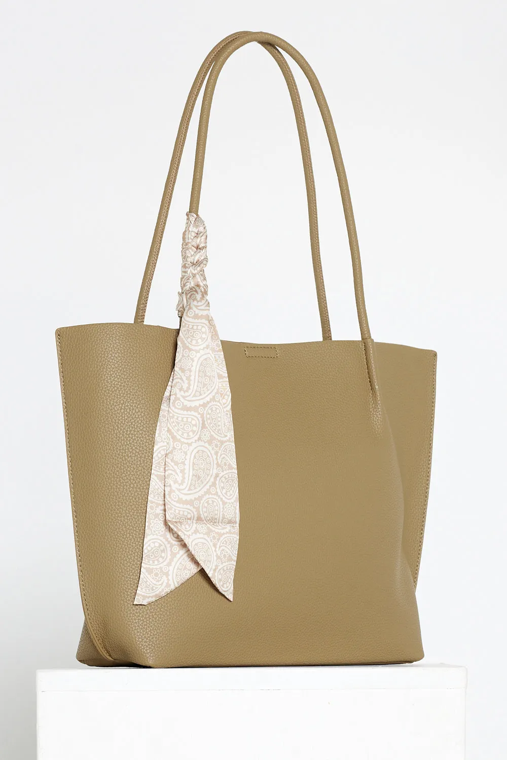 Faith Tote Bag & Clutch - Khaki