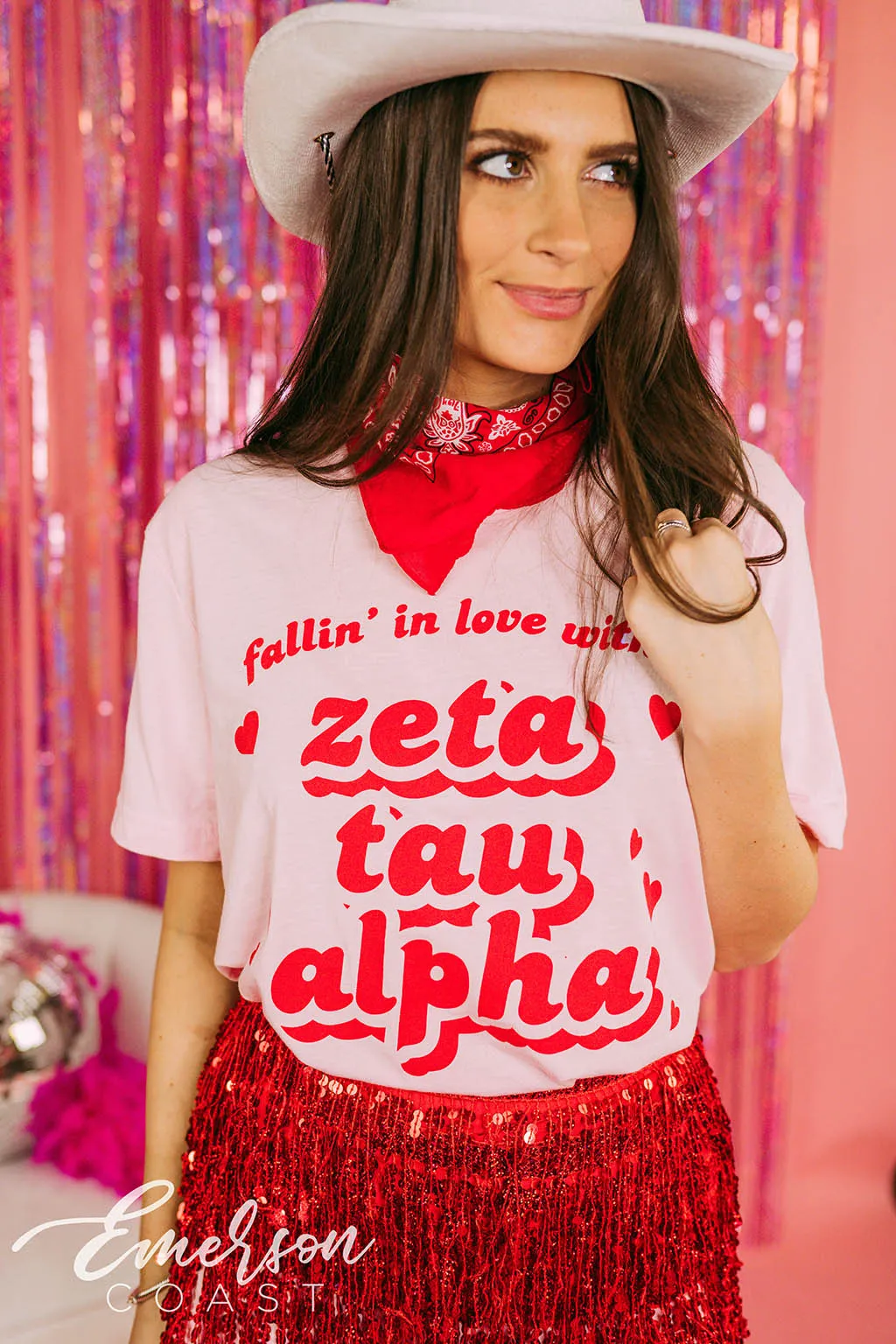 Falling In Love With Zeta Tau Alpha Bid Day Tee