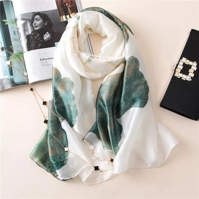 Fashion Silk Scarf Printed Bandana Shawl #LZ084