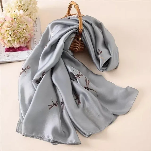 Fashion Silk Scarf Printed Bandana Shawl #LZ084