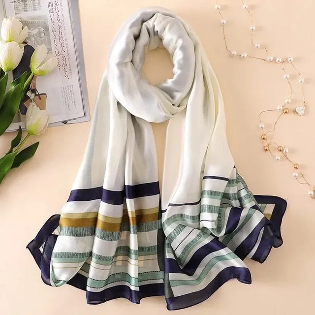 Fashion Silk Scarf Printed Bandana Shawl #LZ084