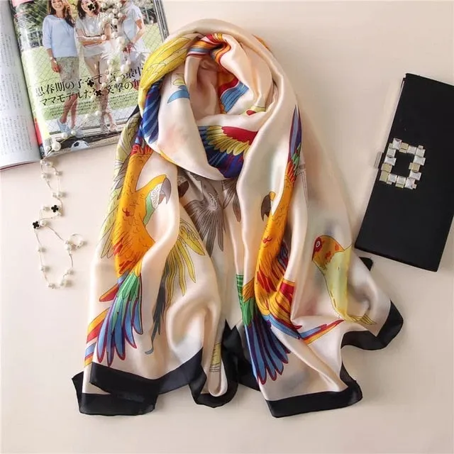 Fashion Silk Scarf Printed Bandana Shawl #LZ084