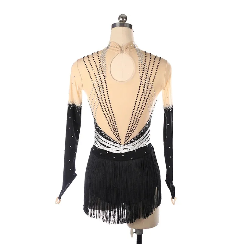 Figure Skating Dress with Fringe Skirt Available in 7 Colors BSU060623