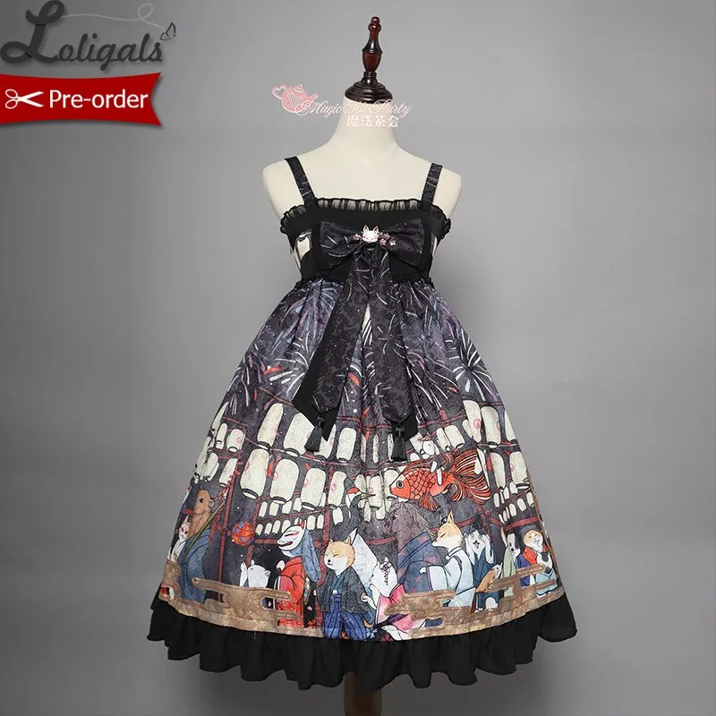 Fireworks Show ~ Kimono Style High Waisted Lolita JSK Dress by Magic Tea Party