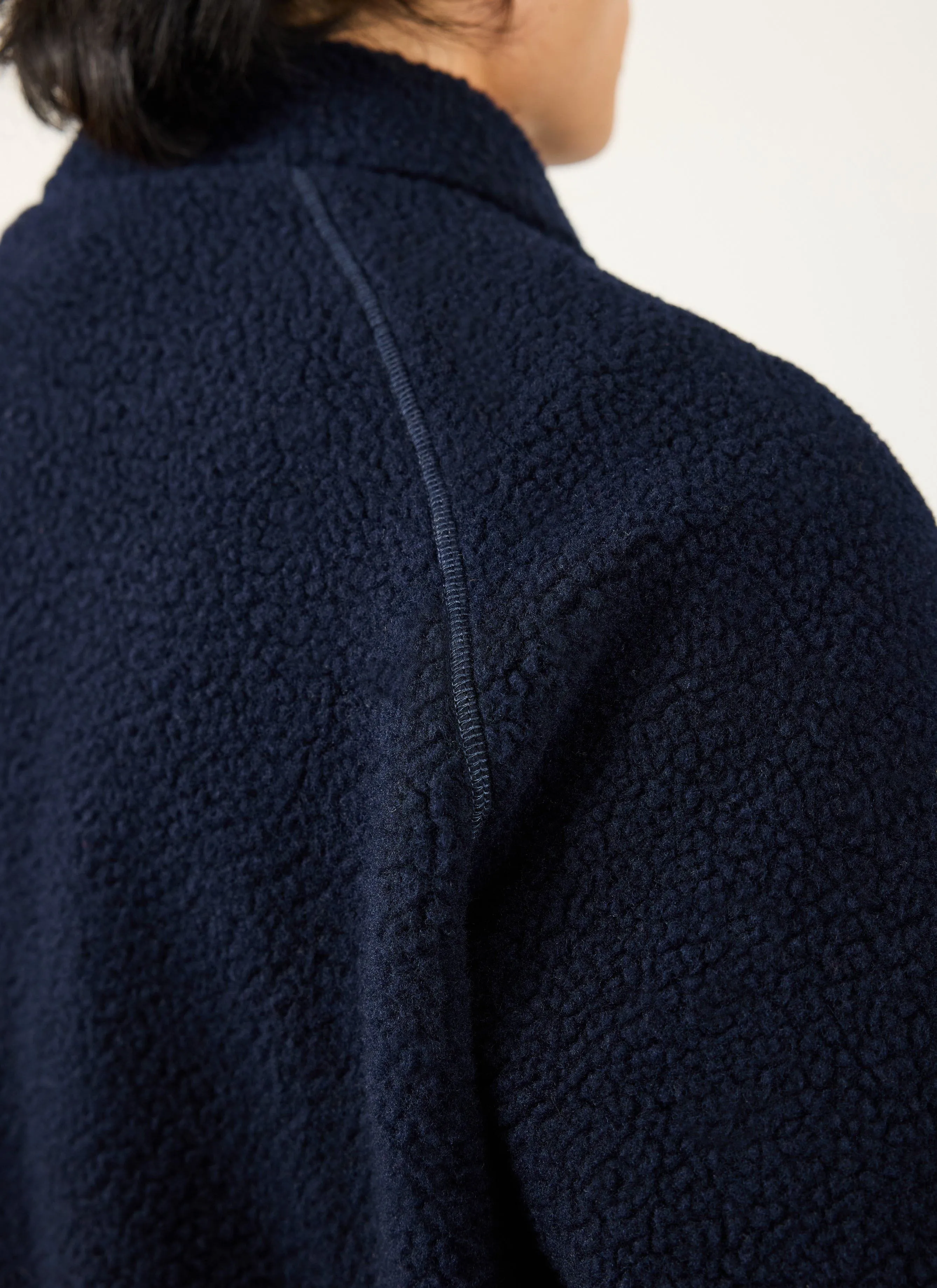 Fleece Jacket | Wool | Navy