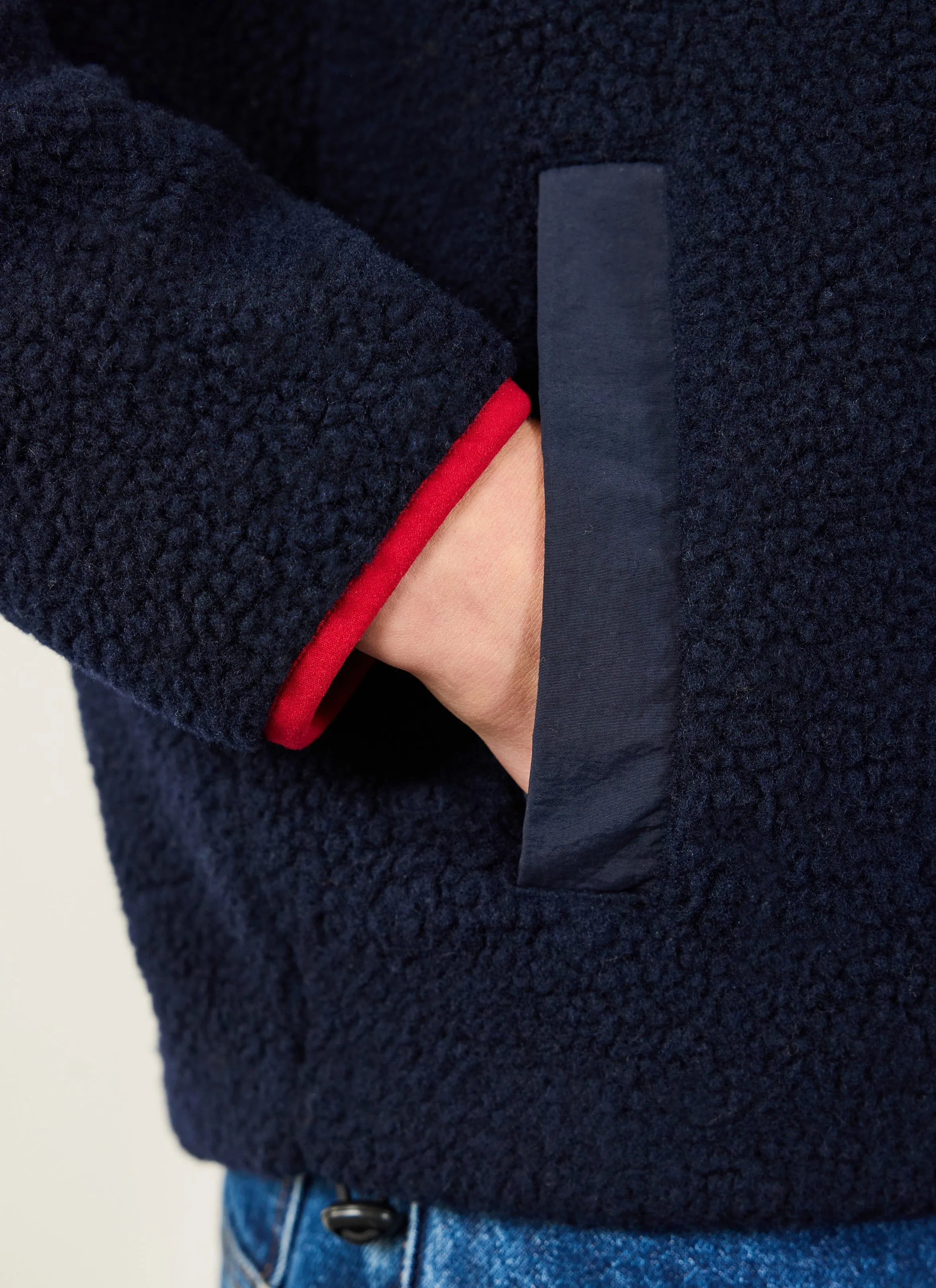 Fleece Jacket | Wool | Navy