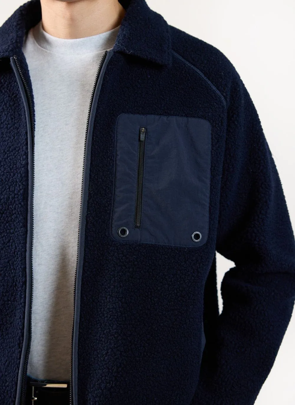 Fleece Jacket | Wool | Navy