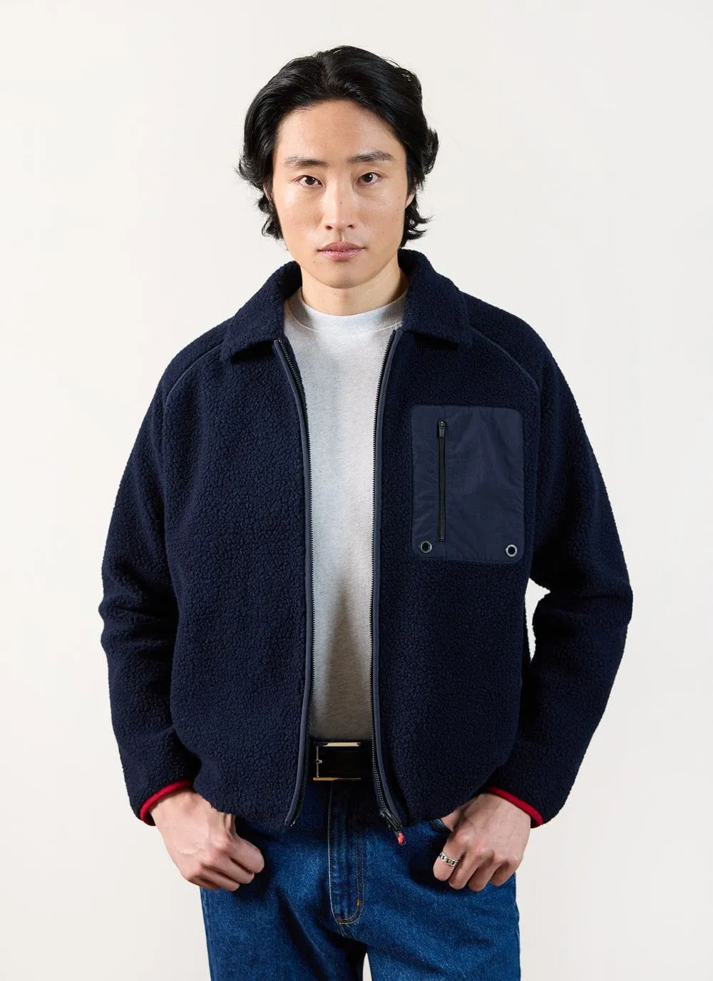 Fleece Jacket | Wool | Navy