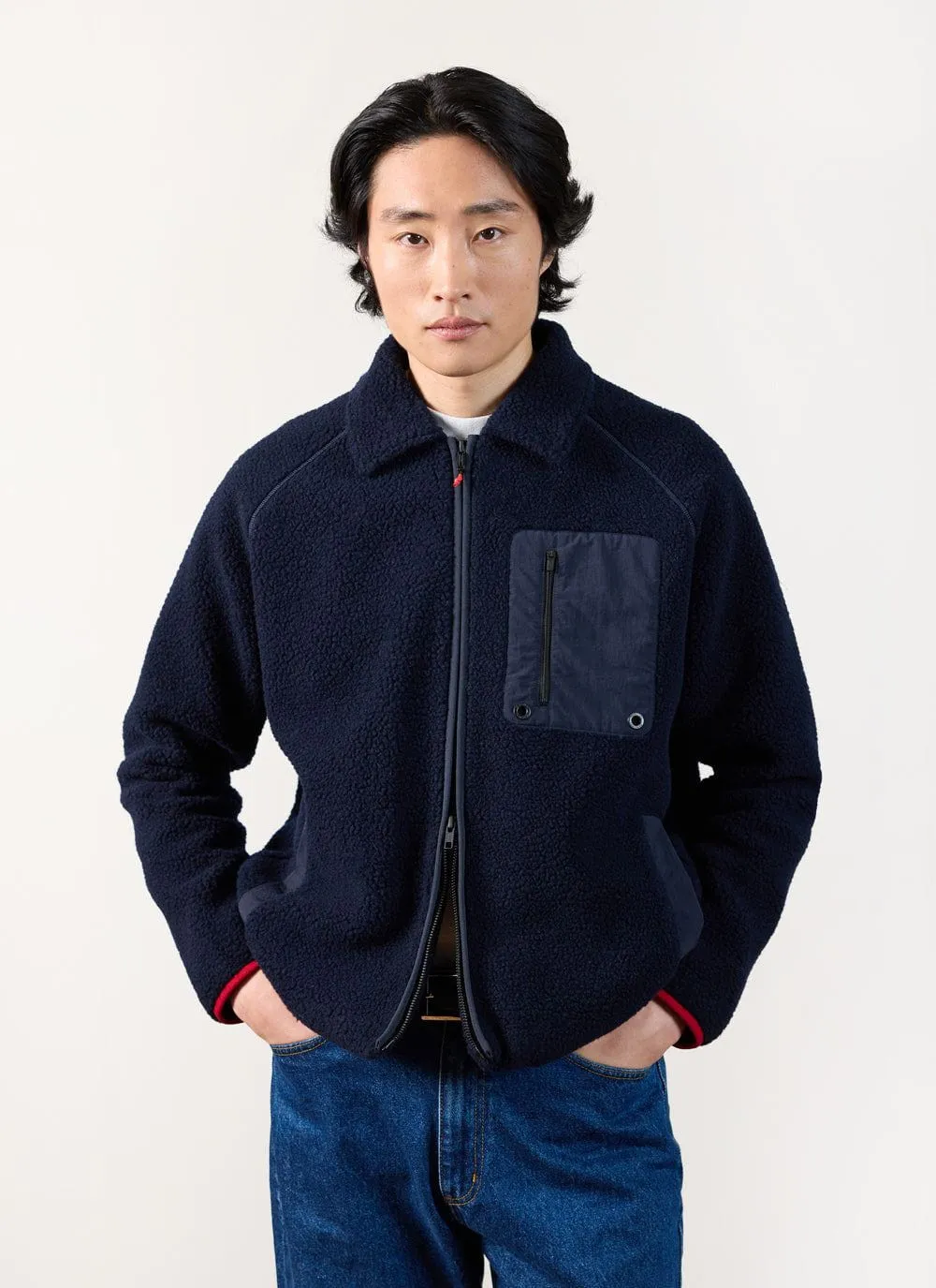 Fleece Jacket | Wool | Navy