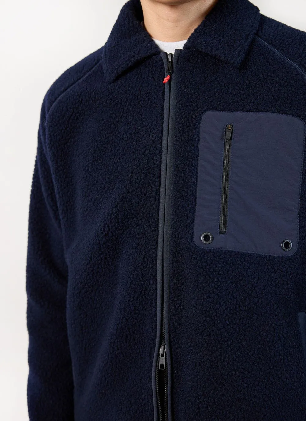 Fleece Jacket | Wool | Navy