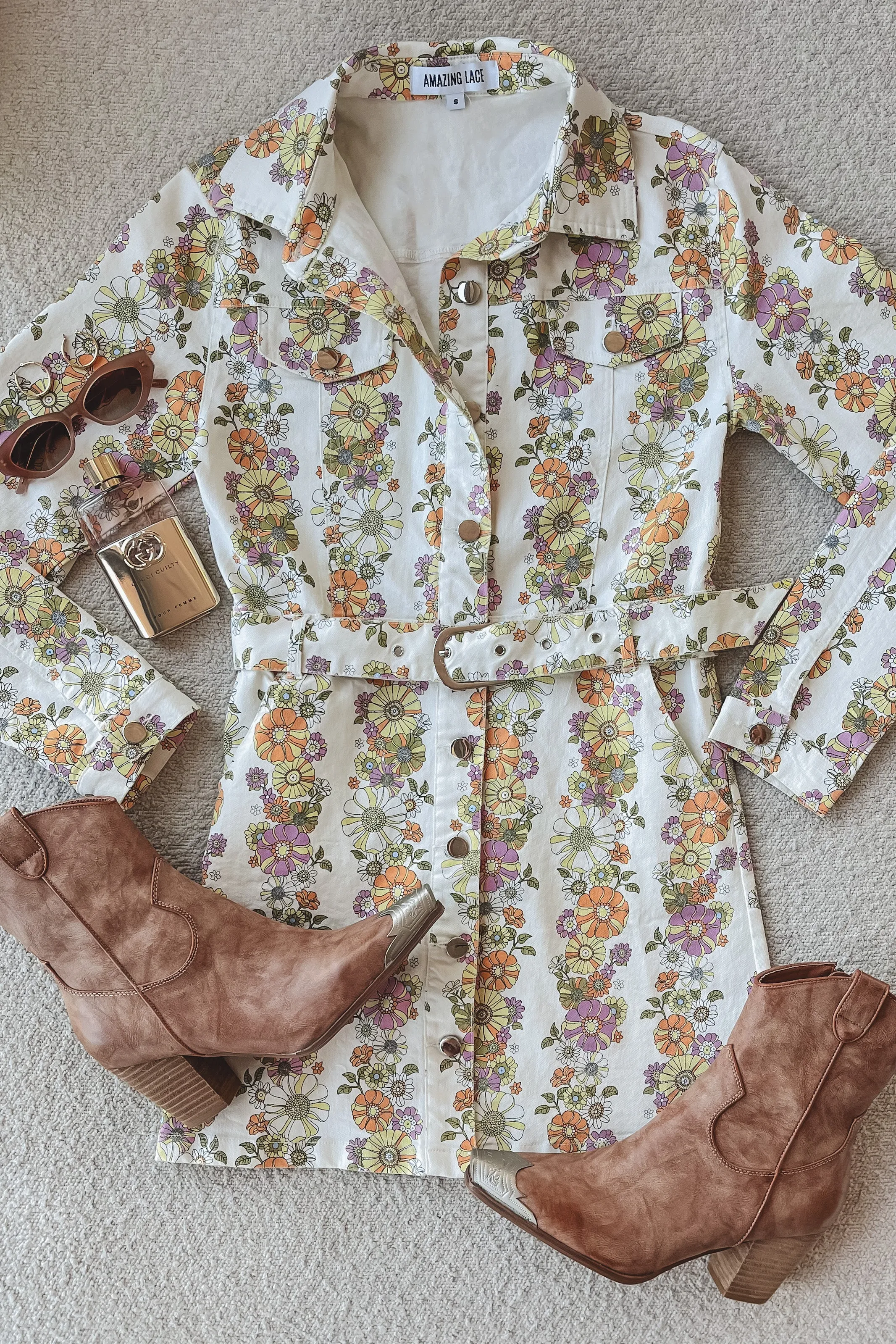 Friends Till The End Floral Button Up Dress