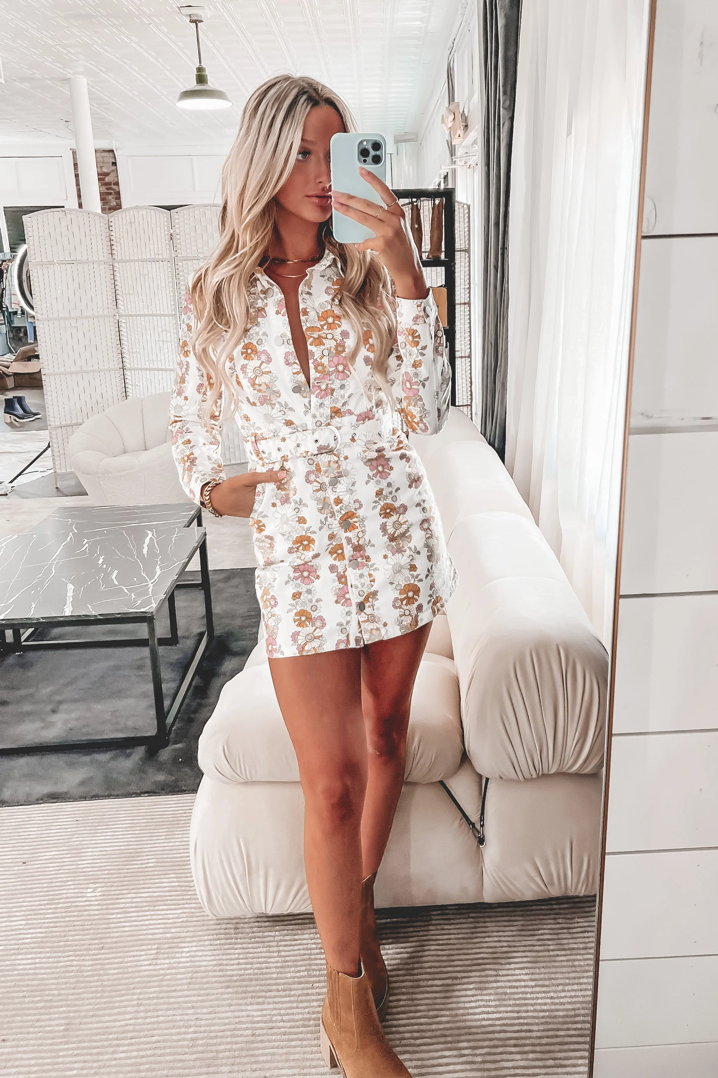 Friends Till The End Floral Button Up Dress