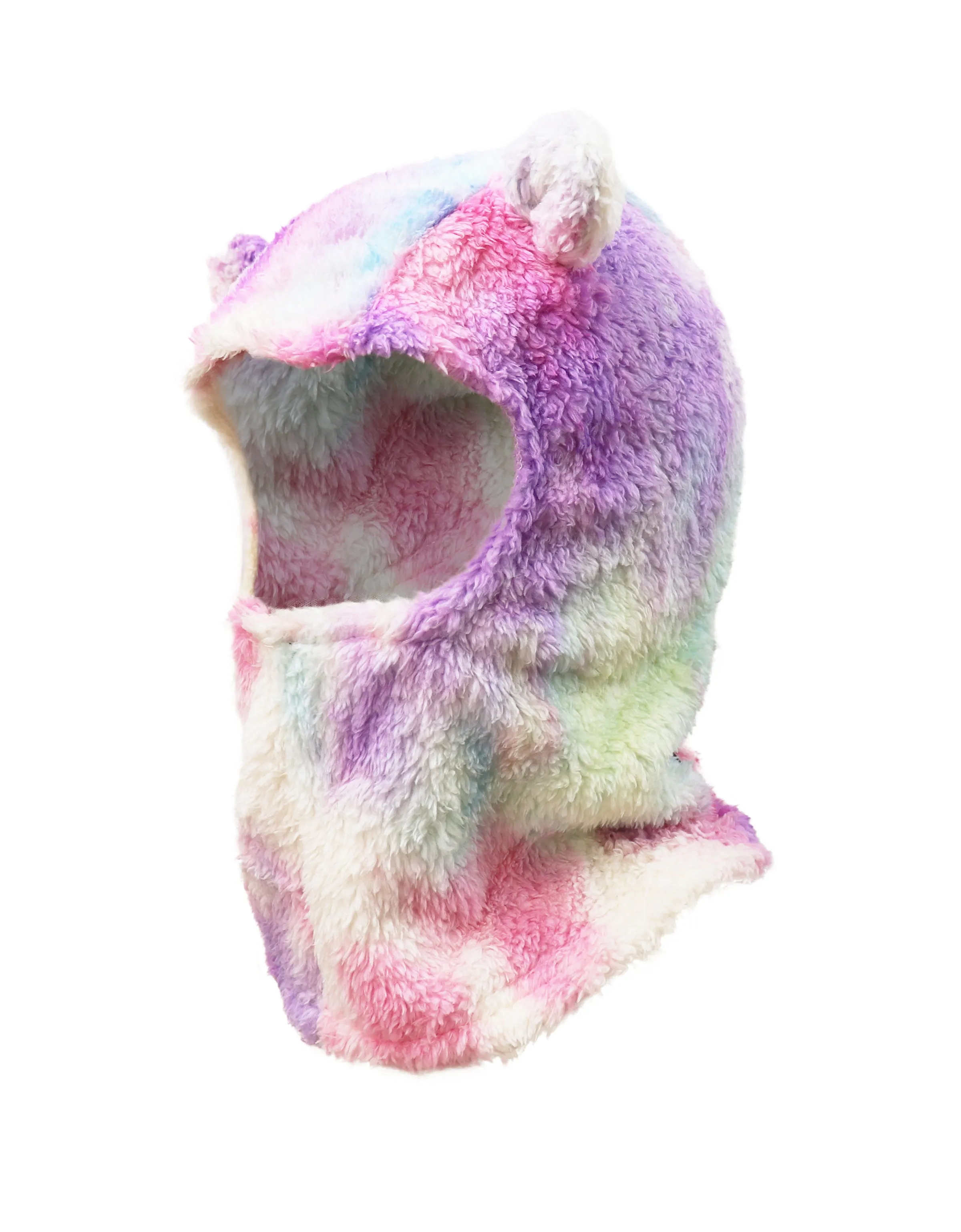 GIRLS 2-6X TIE DYE PLUSH BALACLAVA W. EARS