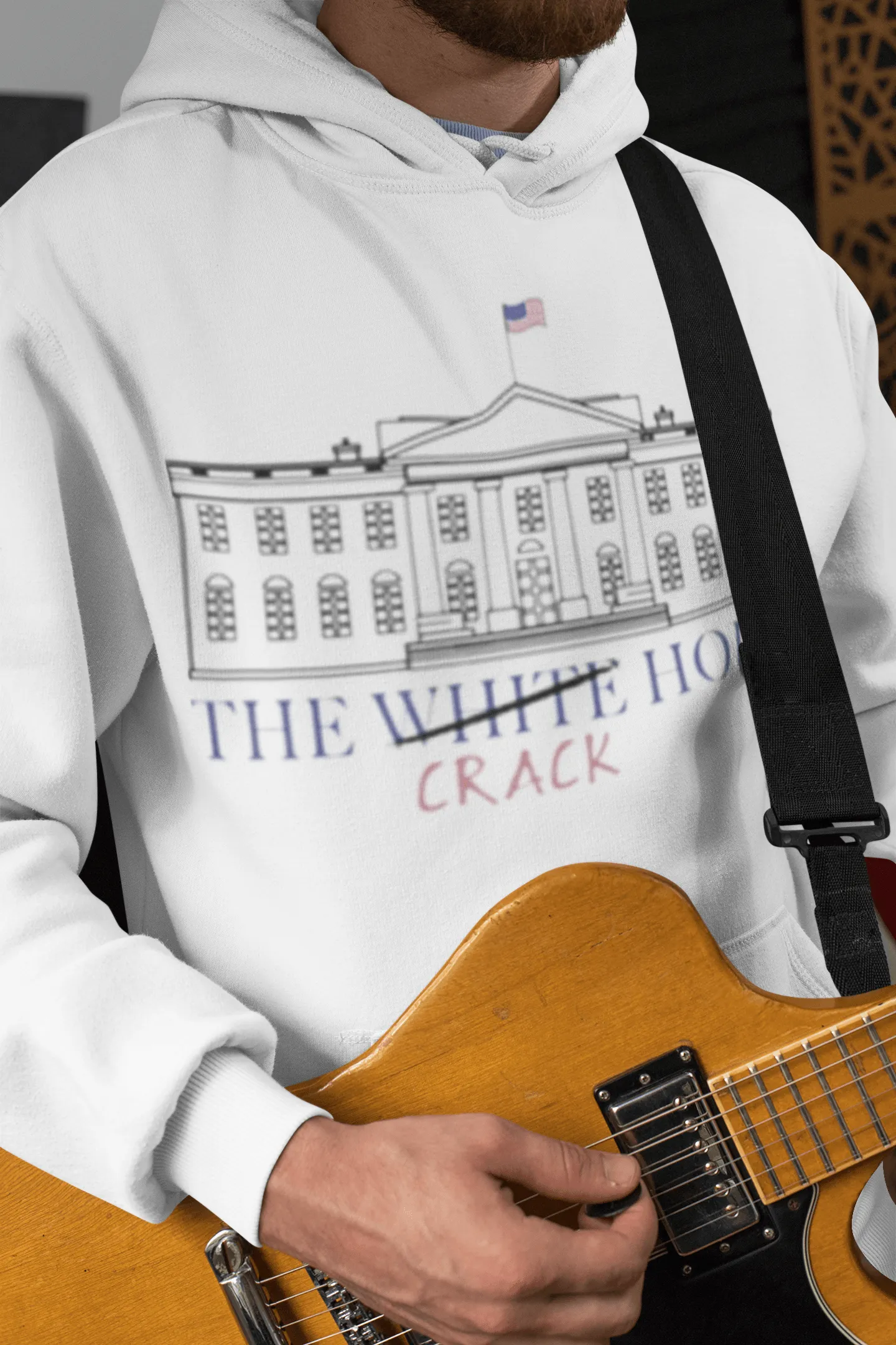 Heavyweight Hoodie The White House Crack House Top Koala Pullover