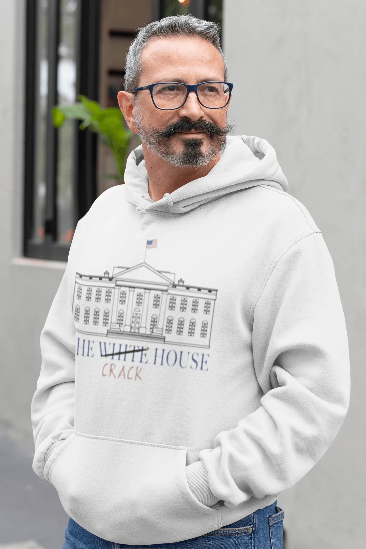 Heavyweight Hoodie The White House Crack House Top Koala Pullover