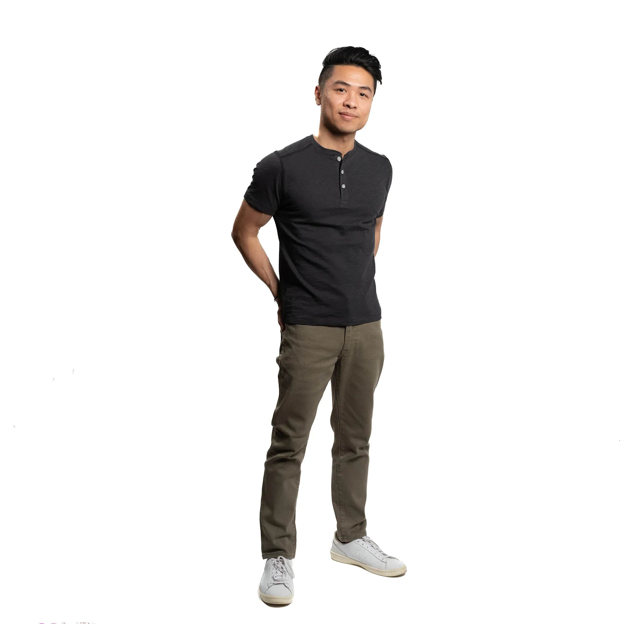 Henley Shirt Short Sleeve - Black