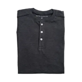 Henley Shirt Short Sleeve - Black