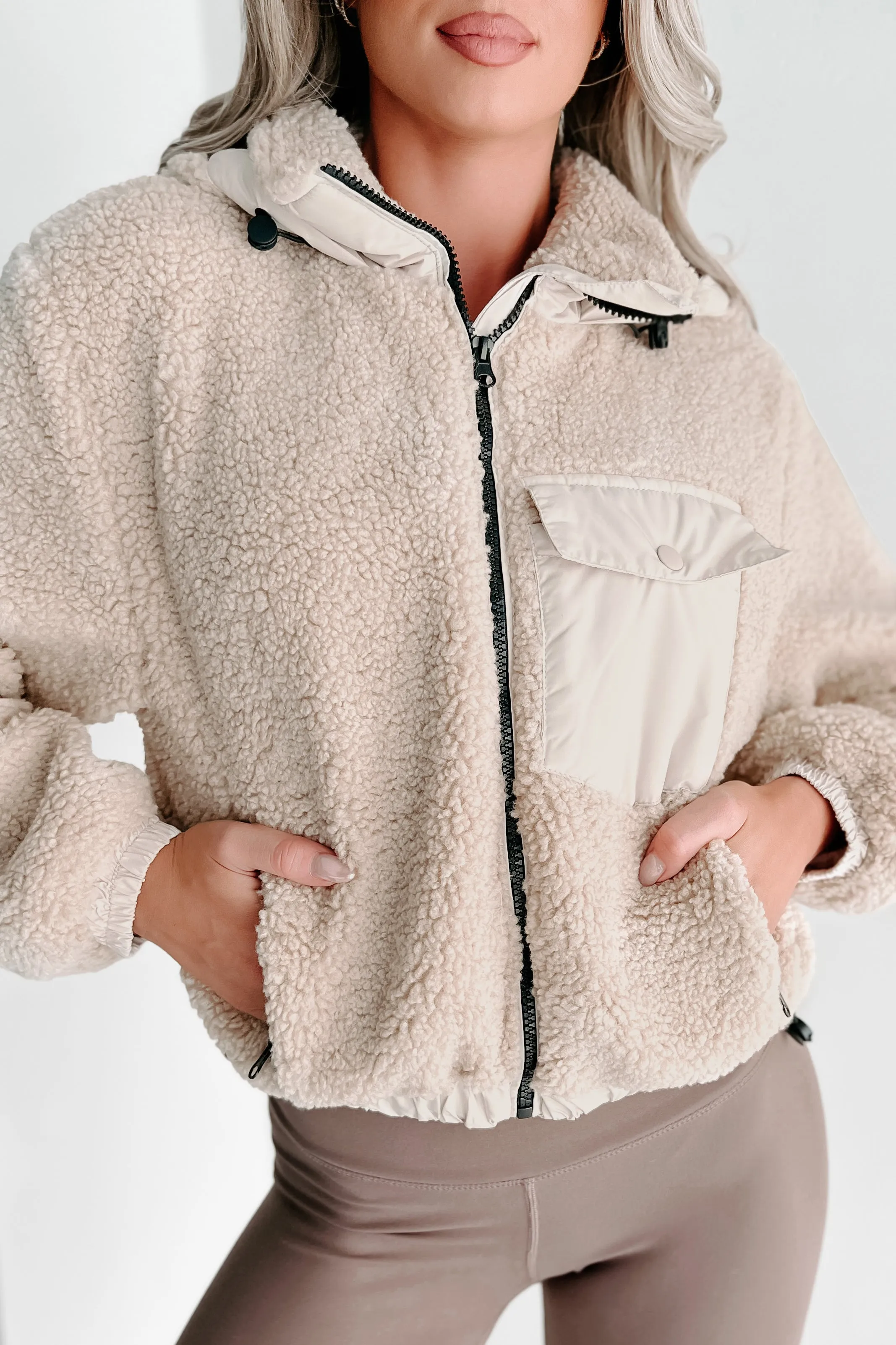 Holiday Steal- Winter Frenzy Teddy Sherpa Jacket (Natural)