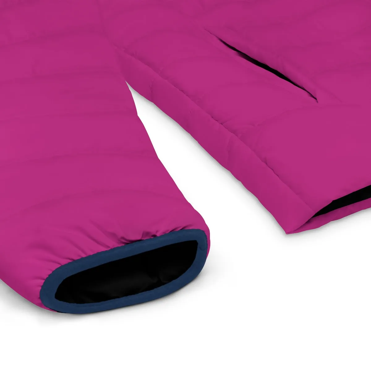 Hot Pink Color Men's Jacket, Best Men's Puffer Jacket