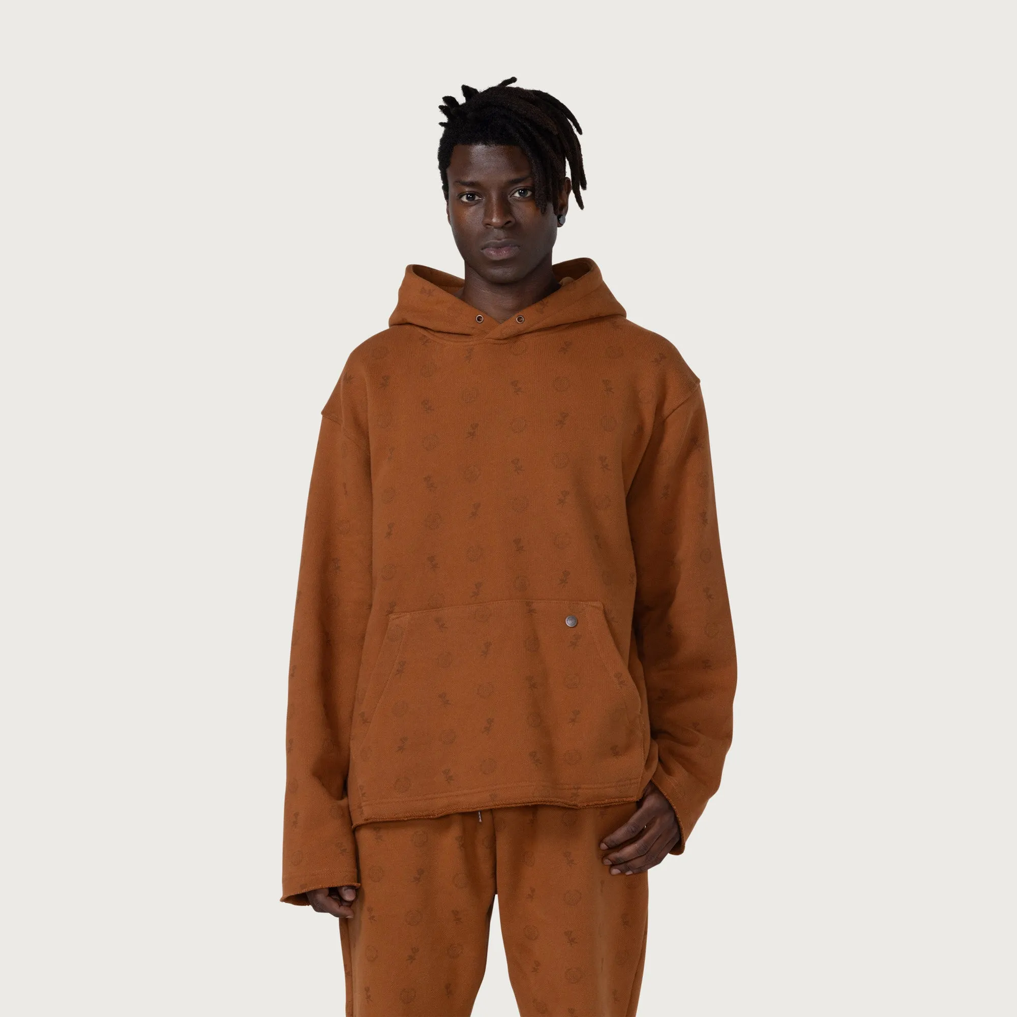 HTG® Raw Edge Hoodie - Copper