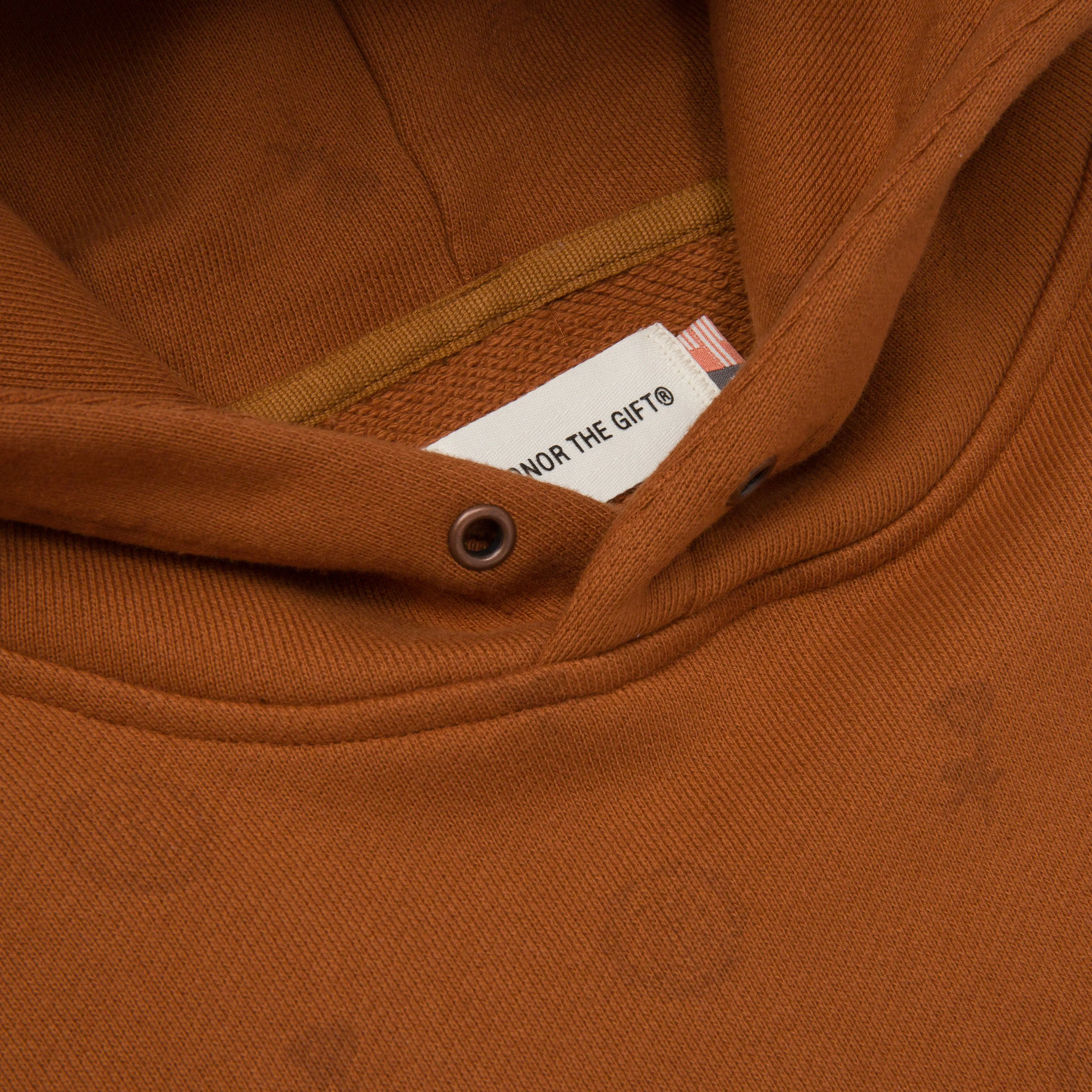 HTG® Raw Edge Hoodie - Copper