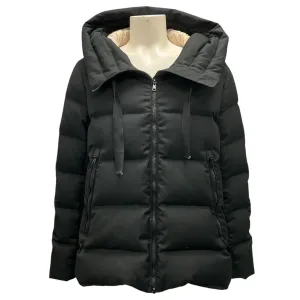 Hubert Gasser Black Hooded Puffer Jacket