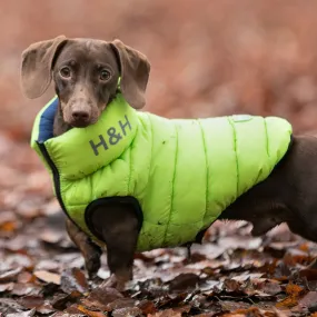 Hugo & Hudson Reversible Green & Navy Puffer Jacket