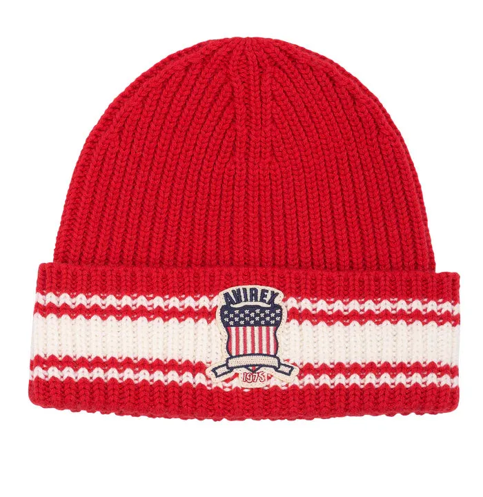 Icon Striped Beanie (Red) - AVF23BA03RED