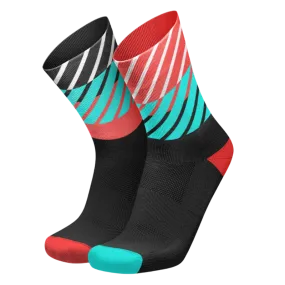 Incylence - Running Diagonals Long Sock - Black Inferno