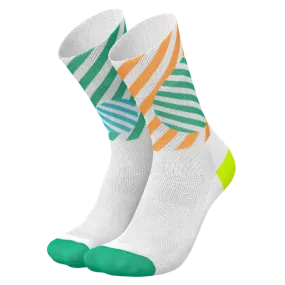 Incylence - Running Globes Long Sock - Orange Green