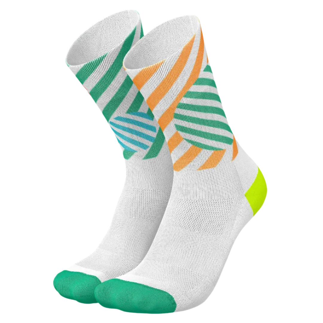 Incylence - Running Globes Long Sock - Orange Green