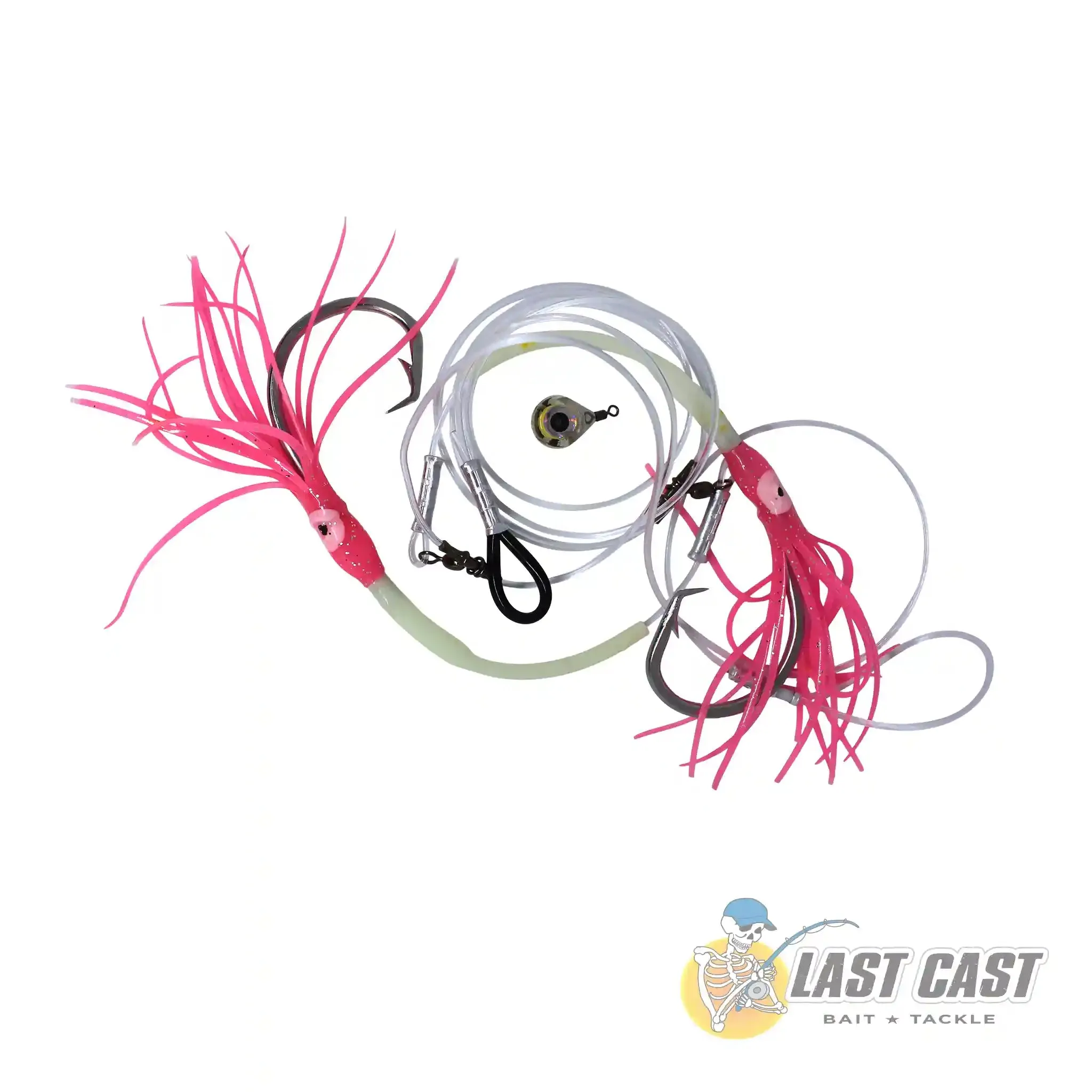 JIGGLE LURE - HAPUKA/BLUENOSE RIG 14/0 SQUID SKIRT WITH FLASHING LIGHT