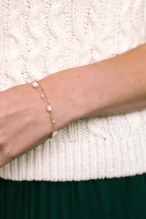 Kelly Pearl Layered Bracelet